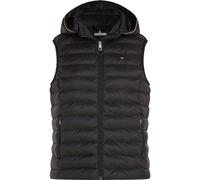 Tommy Hilfiger Chaleco Mujer Padded Global Stripe Vest con capucha, Negro (Black), S