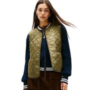 Tommy Hilfiger Chaleco Mujer Padded Quilted Chaleco acolchado, Verde (Utility Olive), XS