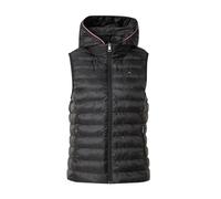 Tommy Hilfiger Chaleco Mujer Padded Global Stripe Vest con capucha, Negro (Black), XXS
