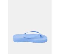 Tommy Hilfiger Chanclas de mujer en sintético con tiras finas y plataforma. Azul claro 38