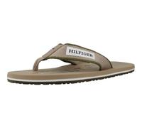 Tommy Hilfiger Chanclas Hombre Patch Hilfiger Beach Sandal Zapatillas de dedo, Beige (Beige), 42