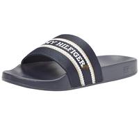 Tommy Hilfiger Chanclas Mujer Hilfiger Poolslide With Webbing Zapatillas de Baño, Azul (Space Blue), 38 EU