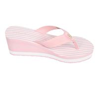 Tommy Hilfiger Chanclas para mujer con diseño de rayas con cuña, color rosa, 40, Pink Foggy Pink, 37/38 EU