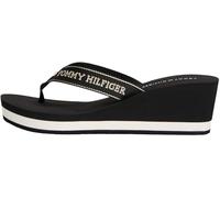 Tommy Hilfiger Chanclas Mujer Summer Sandal con cuña, Negro (Black), 36