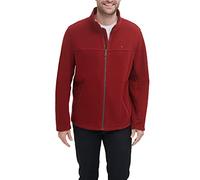 Tommy Hilfiger Chaqueta clásica de Forro Polar con Cremallera Frontal 100% Polarfleecejacke Mit Reißverschluss Vorne, Rosso, XXL para Hombre