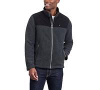 Tommy Hilfiger Lightweight Polar Fleece Jacket Chaqueta de Forro, Negro y Gris, XL para Hombre