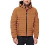 Tommy Hilfiger Chaqueta elástica con capucha para hombre con capucha de plástico, Kleiber, L