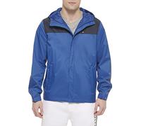 Tommy Hilfiger Chaqueta impermeable para hombre ر Excel Jaqueta Com Capuz Impermeável E Respirável, impermeable, transpirable, azul marino/azul océano, 3XL