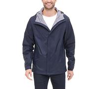 Tommy Hilfiger Men's Lightweight Breathable Waterproof Hooded Rain Jacket Chubasquero, Azul Marino, XL Hombres