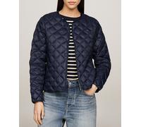 Tommy Hilfiger Cazadora Acolchada Mujer Down Quilted Collarless con Botones, Azul (Desert Sky), S