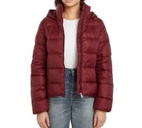 Tommy Hilfiger Chaqueta plumífera de mujer con cierre de cremallera y capucha. Rojo 42 (XL)