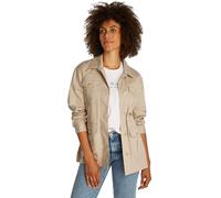 Tommy Hilfiger Chaqueta tipo camisa Mujer Gold Button Utility con bolsillos en el pecho, Beige (Sandalwood), XXS