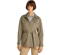 Tommy Hilfiger Chaqueta tipo camisa Mujer Gold Button Utility con bolsillos en el pecho, Marrón (Tundra Brown), XS
