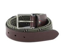 Tommy Hilfiger cinturón Casual Essential Elastic 3.5 W95 Army Green verde oliva