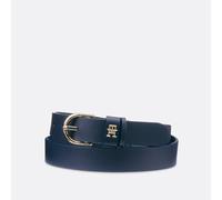 TOMMY HILFIGER Cinturón de piel de 2,5 cm Effortless. Color Azul Marino