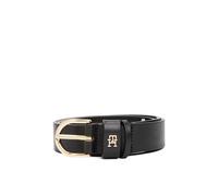 Tommy Hilfiger - Cinturón para mujer Essential Effortless - Piel 2,5 cm Negro 90 cm