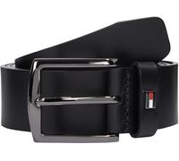 Tommy Hilfiger Cinturón de Piel para Hombre Denton 3,5 cm, Negro (Black), 95 cm