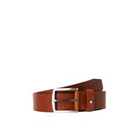 Tommy Hilfiger Cinturón Hombre New Denton Belt 4.0 Cinturón de piel, Marrón (Dark Tan), 115 cm