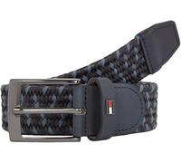 Tommy Hilfiger Cinturón Hombre Adan New Elastic Trenzado, Azul (Space Blue), 85 Cm