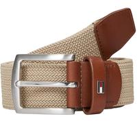Tommy Hilfiger Cinturón Hombre Denton Elastic 3,5 cm trenzado, Beige (Horseradish), 110 cm