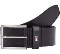 Tommy Hilfiger Cinturón Hombre Hampton 4.0 Cinturón de piel, Negro (Black), 115 cm