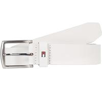 Tommy Hilfiger Cinturón Hombre New Denton 3.5 Belt Cinturón de piel, Blanco (Optic White), 95 cm