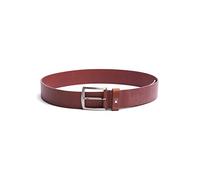 Tommy Hilfiger Cinturón Hombre New Denton Belt 4.0 Cinturón de piel, Marrón (Dark Tan), 115 cm