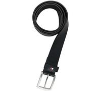 Tommy Hilfiger Cinturón Hombre New Denton Belt 4.0 Cinturón de piel, Negro (Black), 100 cm