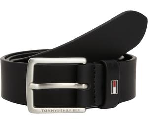 Tommy Hilfiger Cinturón Infantil Unisex Kids Leather Belt de piel, Negro (Black), S-M