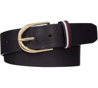 Tommy Hilfiger Cinturón Mujer Casual de Piel, Azul (Space Blue), 80 Cm