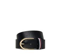 Tommy Hilfiger Cinturón Mujer Casual de Piel, Negro (Black), 80 Cm