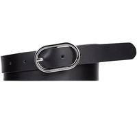 Tommy Hilfiger Cinturón Mujer Chic 2.5 de piel, Schwarz (Negro), 70 cm