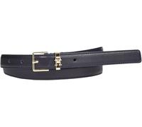 Tommy Hilfiger Cinturón Mujer Th Square High Waist 2.0 de piel, Azul (Space Blue), 90 cm