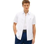 Tommy Hilfiger Cl Linen Blend Solid SS RF Sht Mw0mw42450 - Camisa S/S, Color Blanco (Blanco)