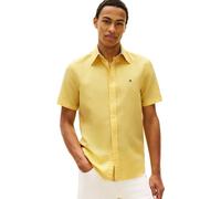 Tommy Hilfiger Cl Linen Blend Solid SS RF Sht MW0MW42450 - Camiseta para Hombre, Color Amarillo, Talla XL