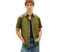 Tommy Hilfiger Cl Linen Blend Solid SS RF Sht MW0MW42450, Green, XL