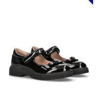Tommy Hilfiger, Clásico Mary Jane Charol Negro para niña, Zahira, Negro, 31