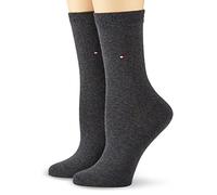 Tommy Hilfiger Classic Calcetines, 5 DEN, Anthracit, 35-38 (Pack de 2) para Mujer