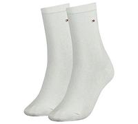 Tommy Hilfiger Classic Calcetines, 5 DEN, Blanco, 39-42 (Pack de 2) para Mujer