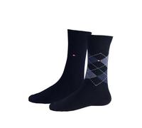 Tommy Hilfiger Hilfiger Check Men's Socks (2 Pack), calcetines Mujer, azul marino oscuro, 39/42