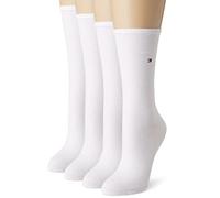 Tommy Hilfiger Classic Calcetines, Blanco, 35-38 (Pack de 4) para Mujer