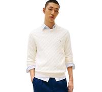 Tommy Hilfiger Classic Cable Crew Neck L Blanco