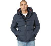 Tommy Hilfiger Classic Hooded Puffer Jacket (Regular and Big & Tall Sizes) - Abrigo de plumas para hombre, medianoche, M