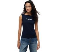 Tommy Hilfiger Classic Script Boat-nk Top Ww0ww50947 Camiseta S/S Mujer (Pack de 1)