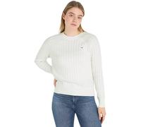 Tommy Hilfiger Co Cable C-nk Sweater Ww0ww41142 Suéter, Blanco (Ecru), XL para Mujer