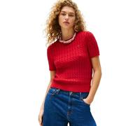 Tommy Hilfiger Co Cable Mid GG S/S C-nk Swt Ww0ww45656 Suéter pulóver Mujer (Pack de 1)