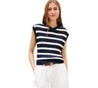 Tommy Hilfiger Co Cable Mid GG V-Nk Chaleco para Mujer, WW0WW48466, Azul, S