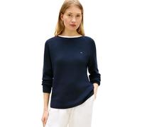 Tommy Hilfiger Co Cardi Fine GG LS Boat-nk Swt Ww0ww44975 Suéter pulóver, Blue (Dark Night Navy), S para Mujer