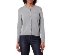 Tommy Hilfiger CO Jersey Fine GG C-NK LS Cardi WW0WW42370 - Cárdigan para Mujer, Color Gris (Gris Jaspeado), Talla XL, Gris (Med Heather Grey), XL