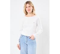 Tommy Hilfiger Jersey mujer Co Jersey Stitch Sweater - Cuello barco Blanco (Ecru) XL